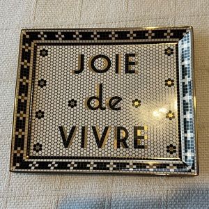 Gold black anthropologie tray